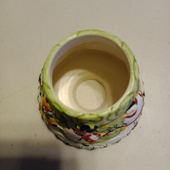 Yankee candle ceramic shade topper snowman Christmas. - Picture 3 of 4